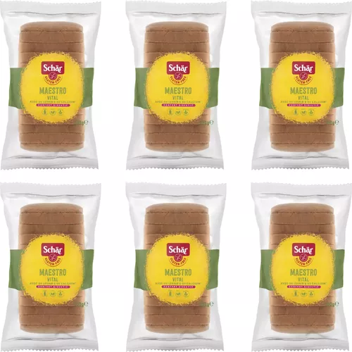 6x SCHAR Chleb wieloziarnisty bezglutenowy, bez laktozy Maestro Vital (350g) (zbiorcze)