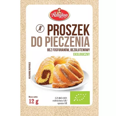 AMYLON Proszek do pieczenia bez fosforanów bezglutenowy (12g) - BIO