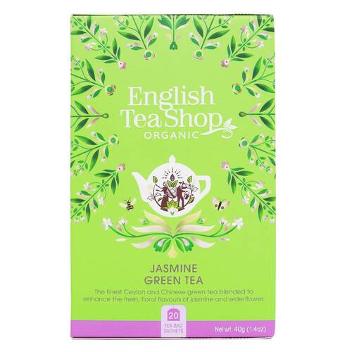 ENGLISH TEA SHOP Herbata zielona jaśminowa (20x2g) - BIO