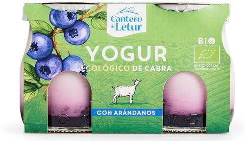 *CANTERO DE LETUR Jogurt kozi z jagodami 2x125g - BIO 