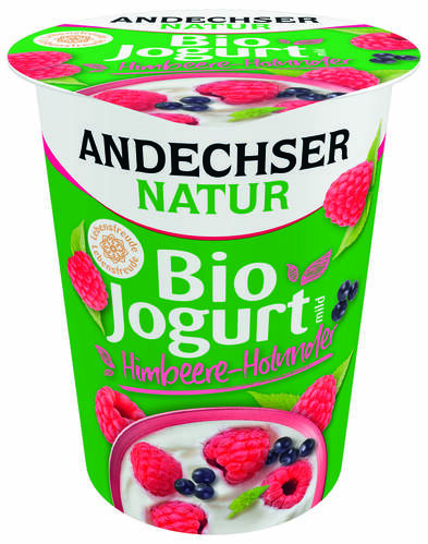 *ANDECHSER Jogurt malina - czarny bez 3,8% tłuszczu (400 g) - BIO
