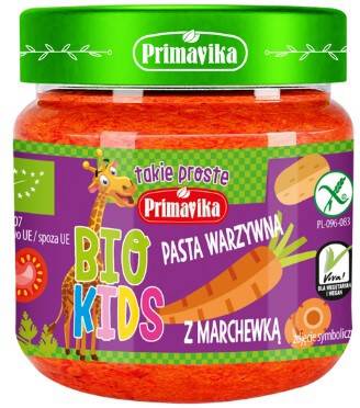 PRIMAVIKA Pasta warzywna z marchewką BIO KIDS 160 g