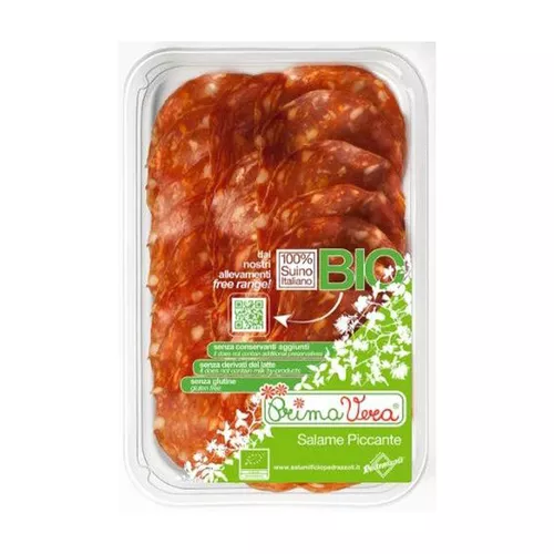 *PRIMAVERA Salami Piccante plastry, bezglutenowe (70g) - BIO (f)