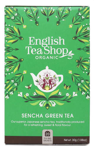 ENGLISH TEA SHOP Herbata zielona Sencha (20x1,5g) - BIO