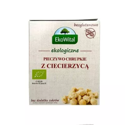 EKOWITAL Pieczywo chrupkie z ciecierzycą, bez cukru, bezglutenowe (100g) - BIO