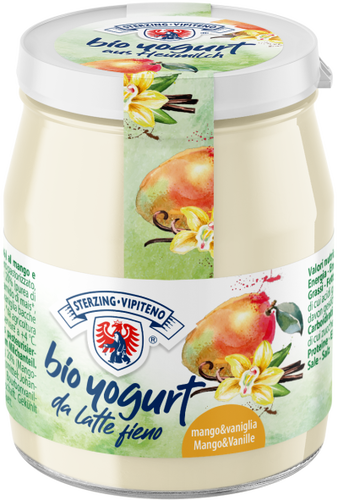 *STERZING-VIPITENO Jogurt mango - wanilia z mleka siennego bezglutenowy (150g) - BIO