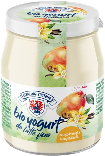 *STERZING-VIPITENO Jogurt mango - wanilia z mleka siennego bezglutenowy (150g) - BIO