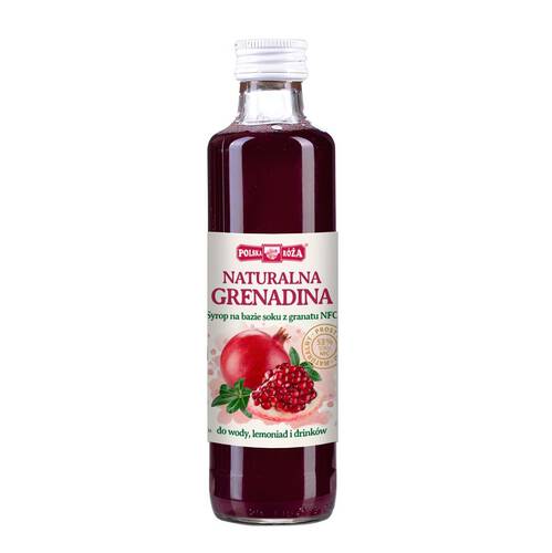 POLSKA RÓŻA Syrop do drinków i koktajli Grenadina (250 ml)