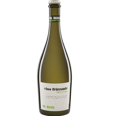 (18+) Wino białe Va Bene Bianco Frizzante - wytrawne, musujące 0,75l - BIO (e)