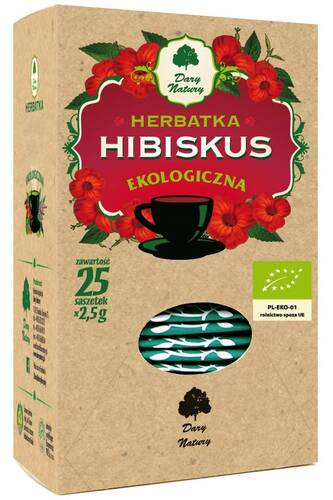 DARY NATURY Herbatka hibiskus  (25 x 2,5 g) (62,5 g) - BIO