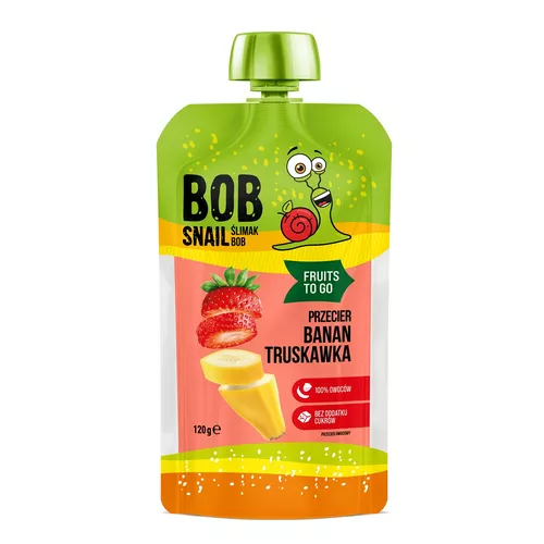 BOB SNAIL Przecier banan truskawka bez dodatku cukru (120g)