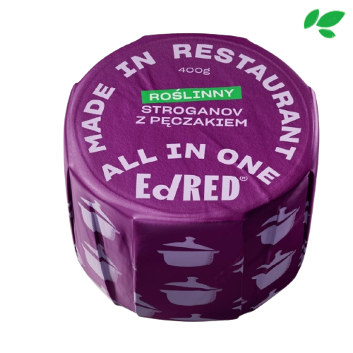 ED RED Roślinny Stroganov z kaszą pęczak (all in one) (400g)