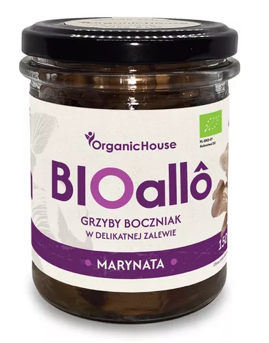 ORGANIC HOUSE Boczniaki w delikatnej zalewie bezglutenowe (180 g) - BIO