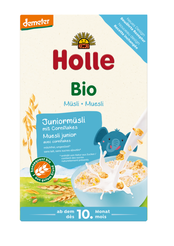 HOLLE Musli junior z płatkami kukurydzianymi bez dodatku cukrów od 10 miesiąca (250g) - BIO Demeter
