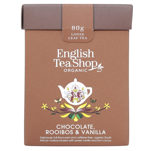 ENGLISH TEA SHOP Herbatka sypana czekolada, rooibos, wanilia (80g) - BIO