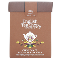 ENGLISH TEA SHOP Herbatka sypana czekolada, rooibos, wanilia (80g) - BIO