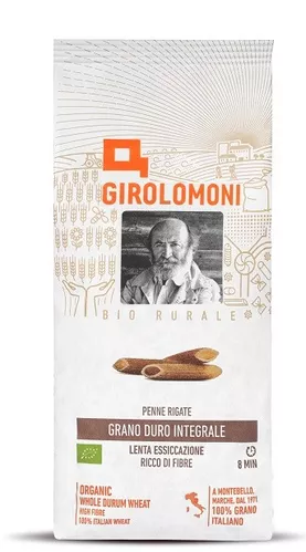 GIROLOMONI Makaron penne rigate pełnoziarnisty z pszenicy durum (500g) - BIO