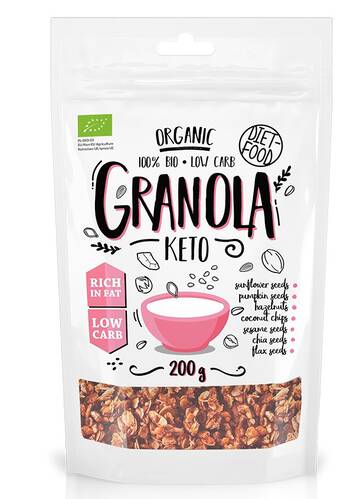 DIET-FOOD Keto granola bez cukru (200 g) - BIO