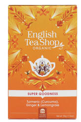 ENGLISH TEA SHOP Herbatka ziołowa z imbirem, kurkumą i trawą cytrynową (20 x 1,75g) - BIO