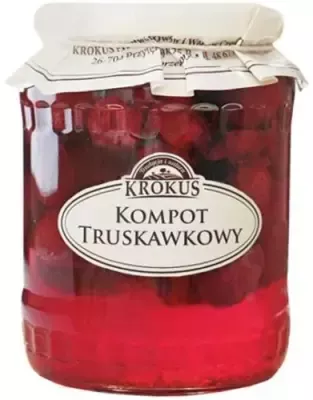 KROKUS Kompot truskawkowy 640 g (260 g) 