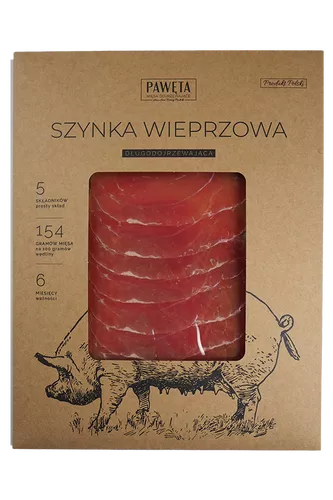 *PAWĘTA Szynka wieprzowa dojrzewająca plastry (50 g) 