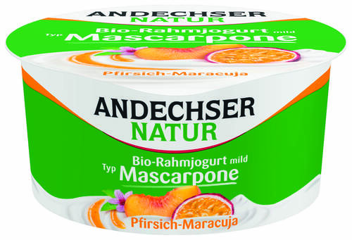 *ANDECHSER Jogurt kremowy typ mascarpone brzoskwinia-marakuja 10% tłuszczu (150 g) - BIO