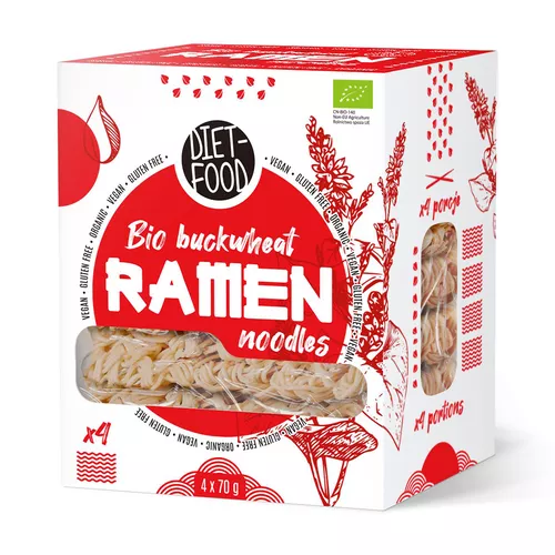 DIET-FOOD Makaron gryczany ramen 100%, bezglutenowy (280g) - BIO