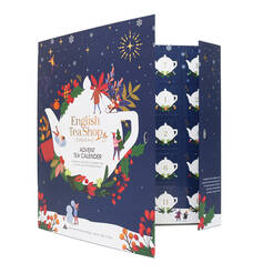 ENGLISH TEA SHOP Zestaw herbatek świątecznych, kalendarz adwentowy, niebieski - piramidki - 13 smaków (25x2) (50g) - BIO 