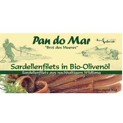 PAN DO MAR Anchois - sardele w bio oliwie z oliwek (50g)