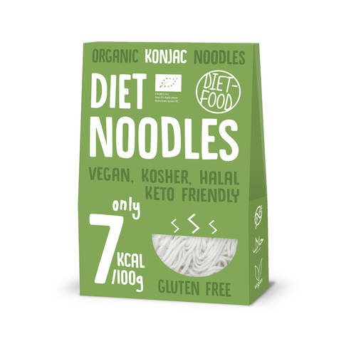 DIET-FOOD Makaron shirataki noodles bezglutenowy (Konjac Noodles) (300g) - BIO