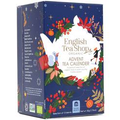 ENGLISH TEA SHOP Zestaw herbat kalendarz adwentowy - Blue (25x2g; 50g) - BIO