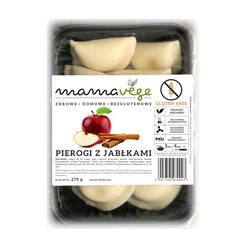 *MAMAVEGE Pierogi z jabłkami  i cynamonem, BEZGLUTENOWE (275 g)