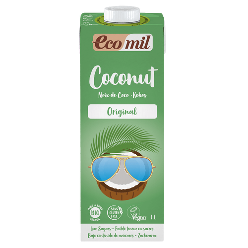 ECOMIL Napój kokosowy słodzony syropem z agawy (1l) - BIO