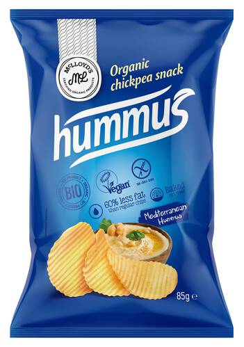 MCLLOYD'S Chipsy z ciecierzycy o smaku hummusu bezglutenowe (85g) - BIO