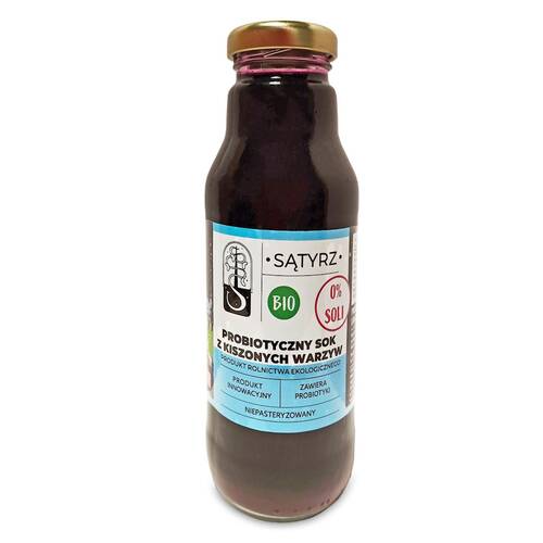 SĄTYRZ Probiotyczny sok z kiszonych warzyw bez soli (300 ml) - BIO
