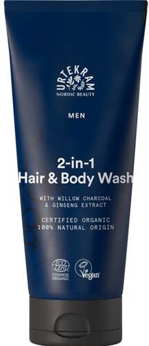 URTEKRAM Żel do mycia włosów i ciała dla mężczyzn (200 ml) - BIO
