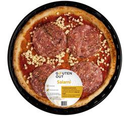 *GLUTENOUT Pizza salami bezglutenowa średnica 31 cm (330g)