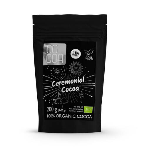 COCOA Kakao ceremonialne surowe (tabliczki gorzkie 100%) (4x50 g) (200 g) - BIO
