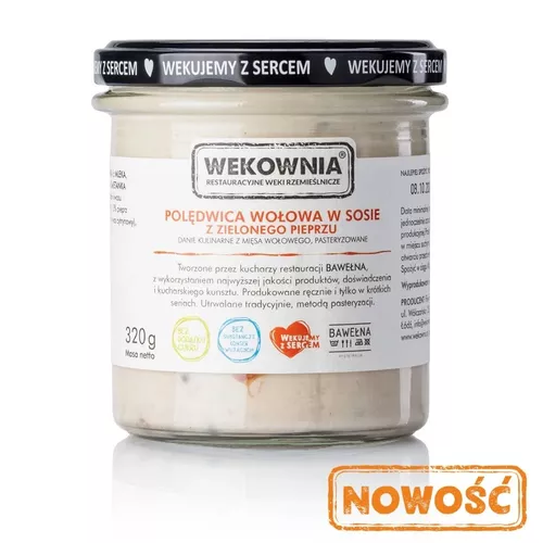 WEKOWNIA Polędwica wołowa w sosie z zielonego pieprzu (320g)