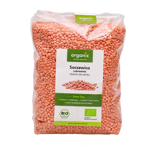 ORGANIC Soczewica czerwona, ekologiczna (500g) - BIO