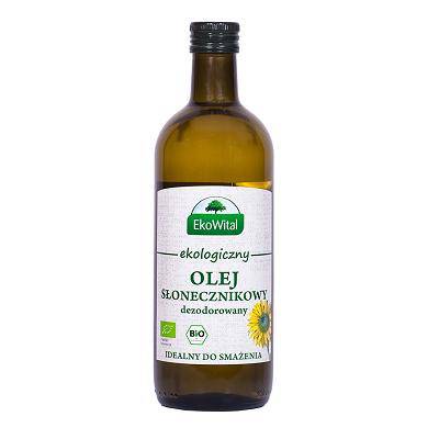 EKOWITAL Olej słonecznikowy dezodorowany do smażenia (1l) - BIO