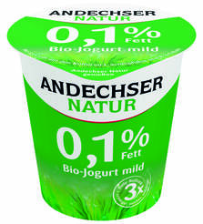 *ANDECHSER Jogurt naturalny 0,1% tł. 150g ANDECHSER - BIO (f)