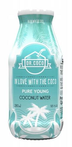 DR.COCO Woda kokosowa w butelce (280 ml) - BIO