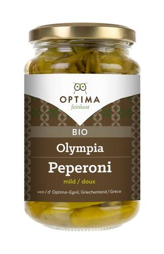 OPTIMA Papryczki pepperoni zielone w zalewie (350 g/ 180 g) - BIO