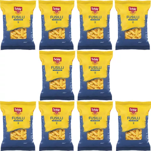 10x SCHAR Makaron bezglutenowy świderki - Fusilli  (250g) (zbiorcze)