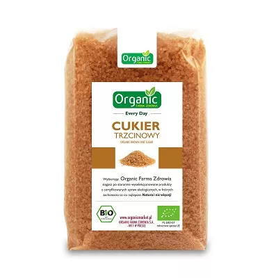 ORGANIC Cukier trzcinowy brązowy, ekologiczny (500g) - BIO