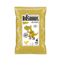 BIOSAURUS Chrupki kukurydziane o smaku serowym, bezglutenowe (4x15g) - BIO