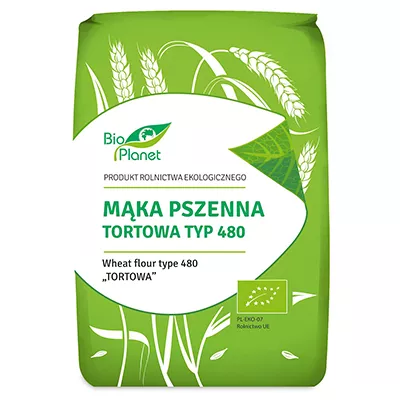 BIO PLANET Mąka pszenna tortowa typ 480 1kg - BIO