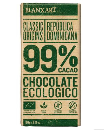 BLANXART Czekolada gorzka 99% Dominikana BEZGL. BIO 80 g