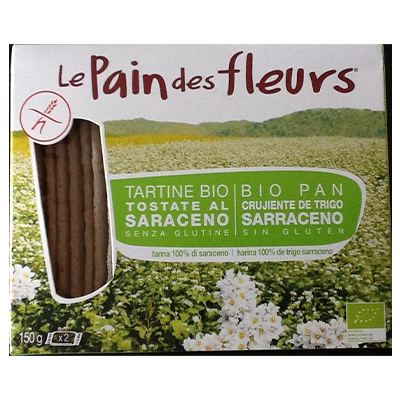 LE PAIN DES FLEURS Pieczywo chrupkie z mąki gryczanej bezglutenowe (150g) - BIO